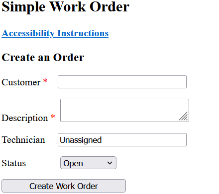 link to the simple work order software
